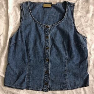 Vintage Dark Denim Vest